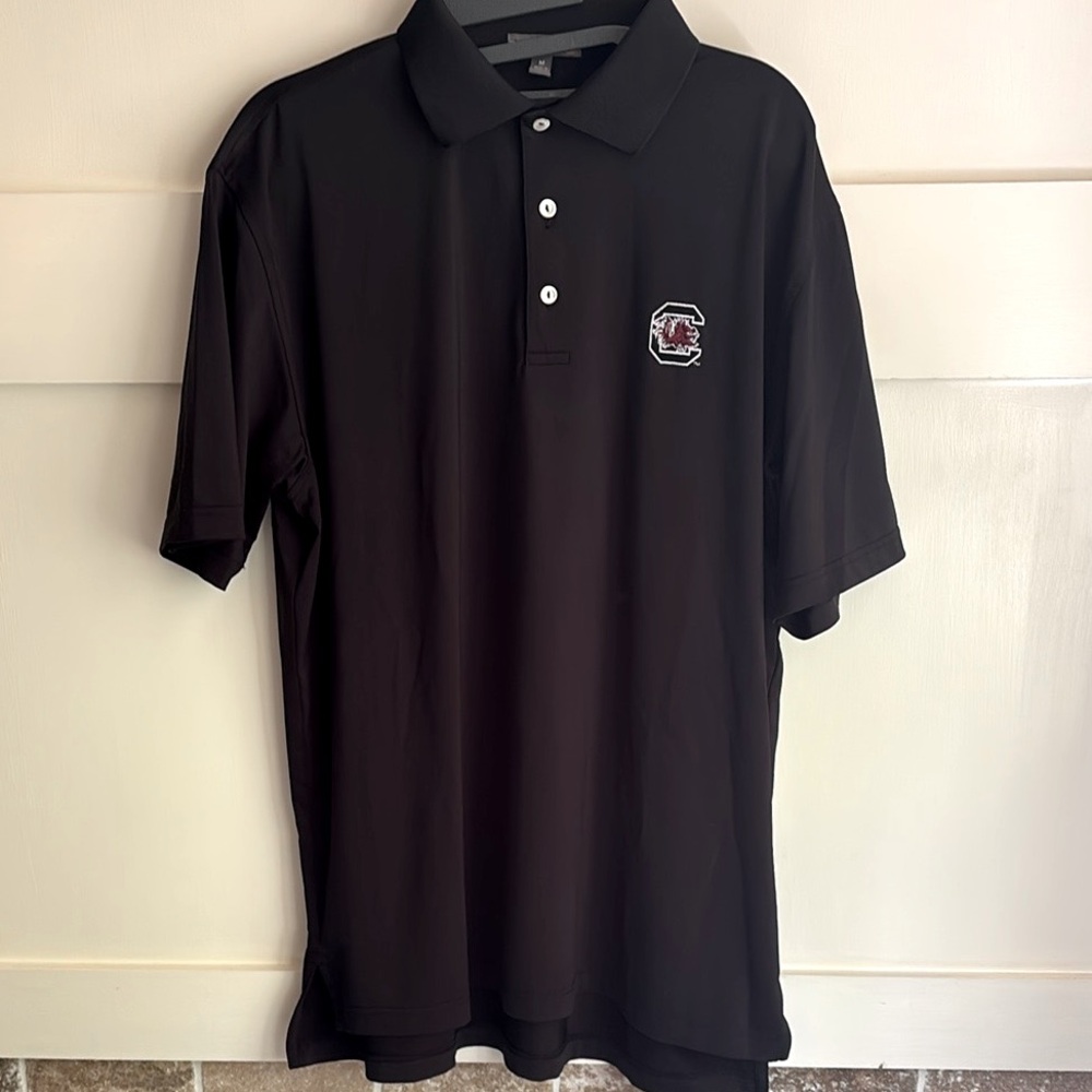 Peter Millar Black University of South Carolina Gamecocks polo golf shirt